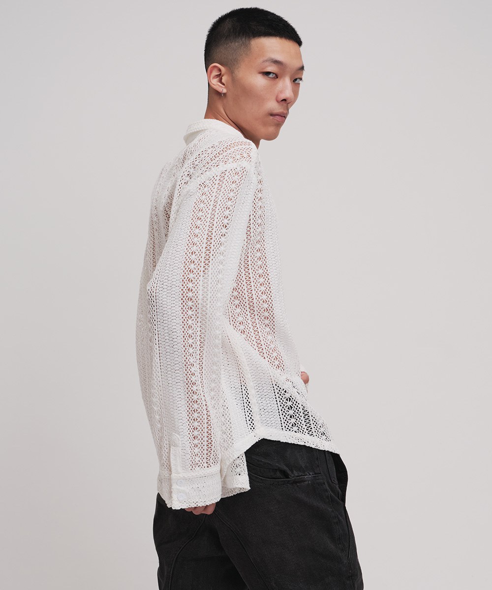長袖針織襯衫 Lace Long Sleeve Shirt