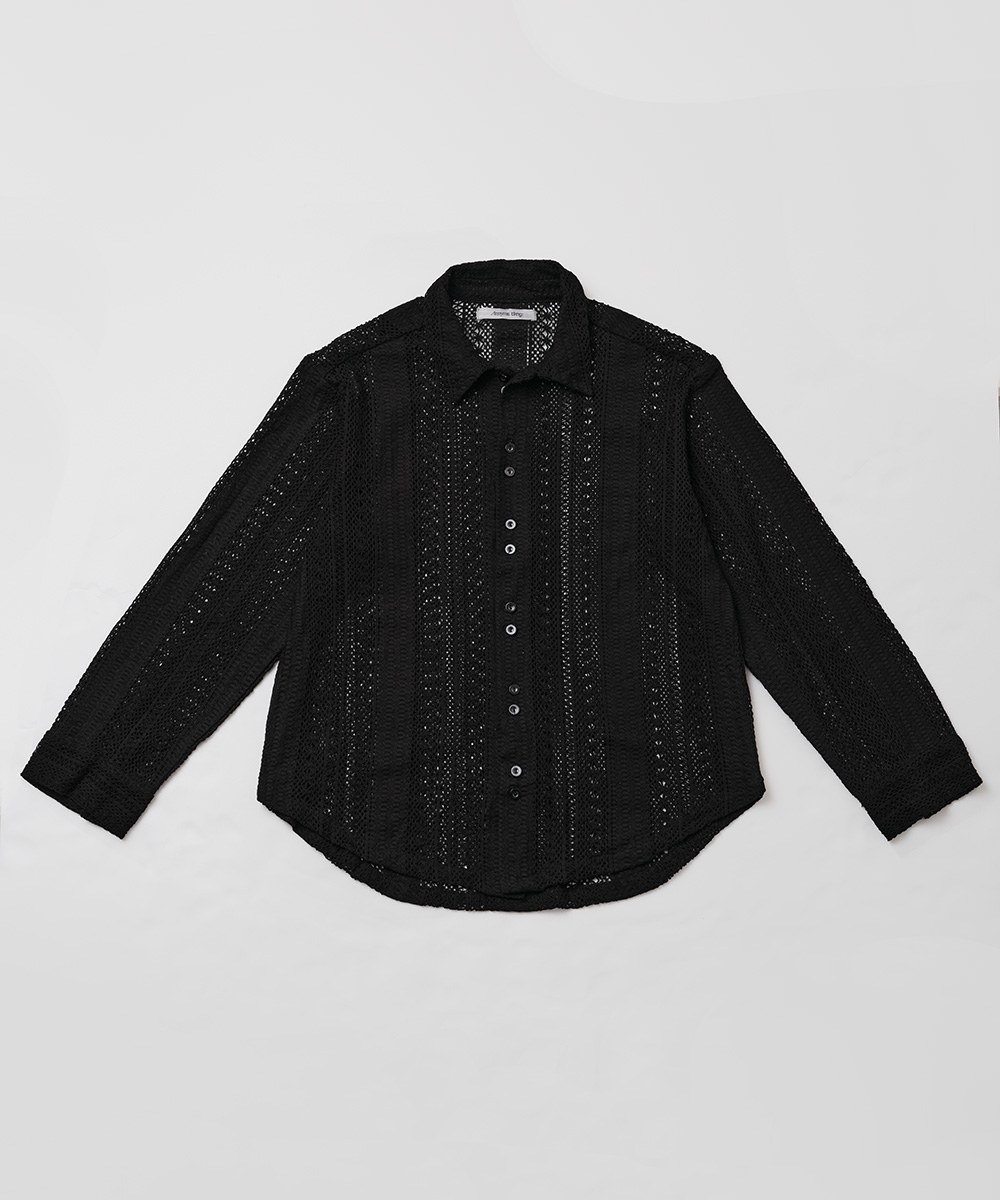長袖針織襯衫 Lace Long Sleeve Shirt