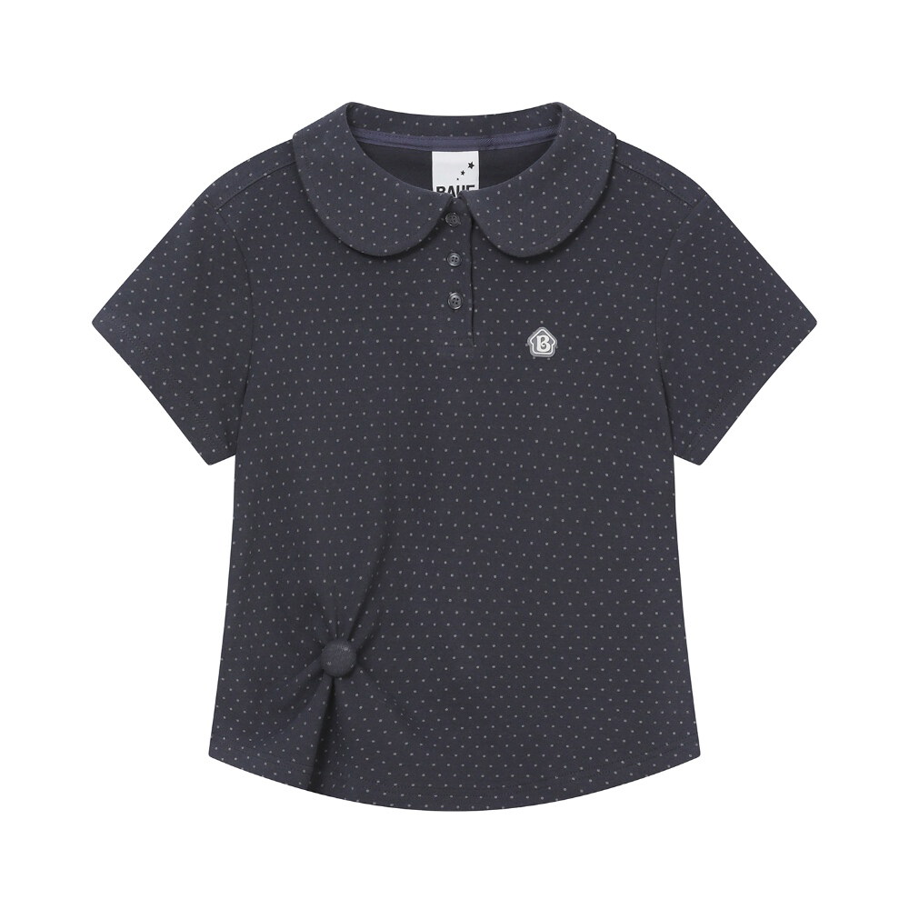 鈕扣點點短Tee Round Collar T-Shirt