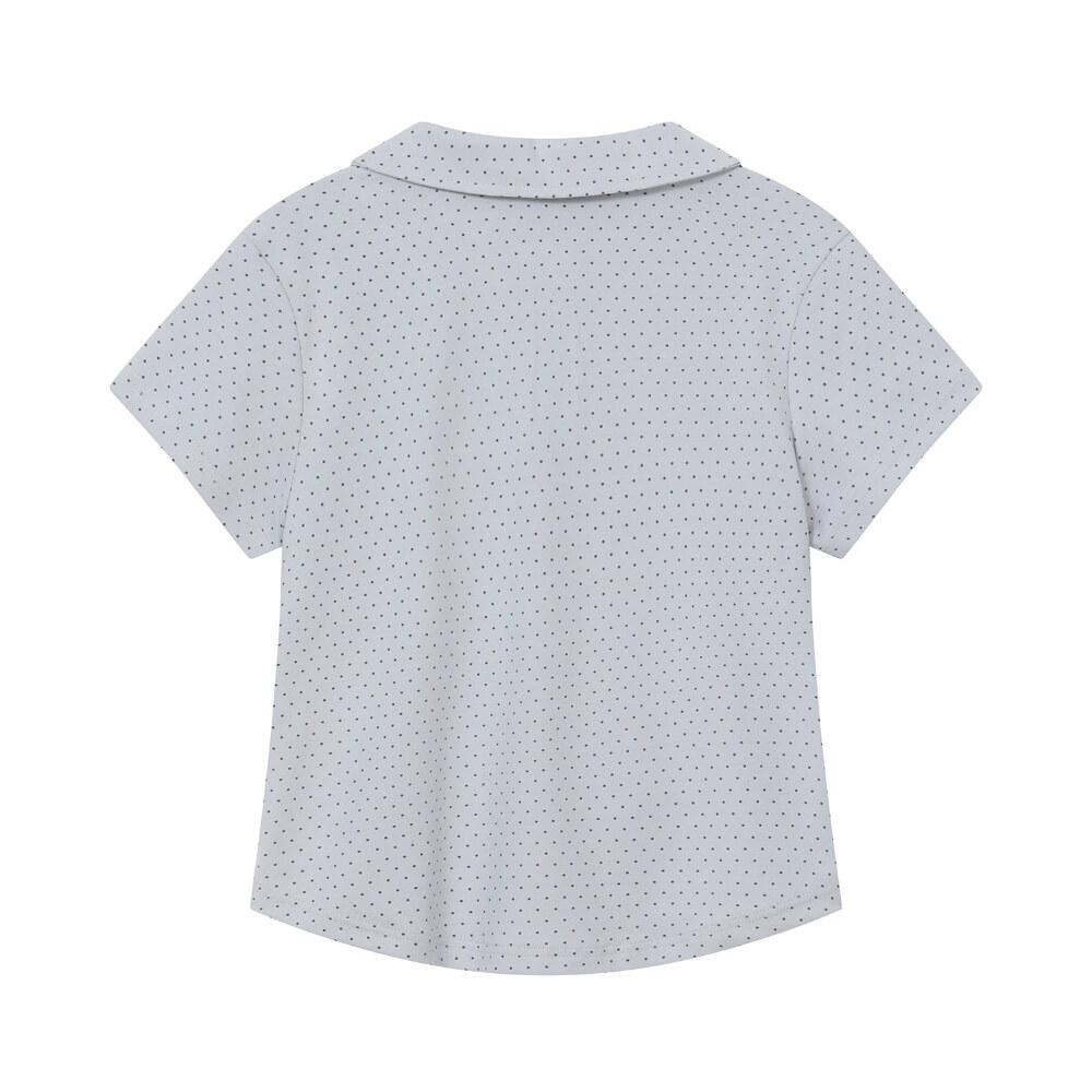 鈕扣點點短Tee Round Collar T-Shirt