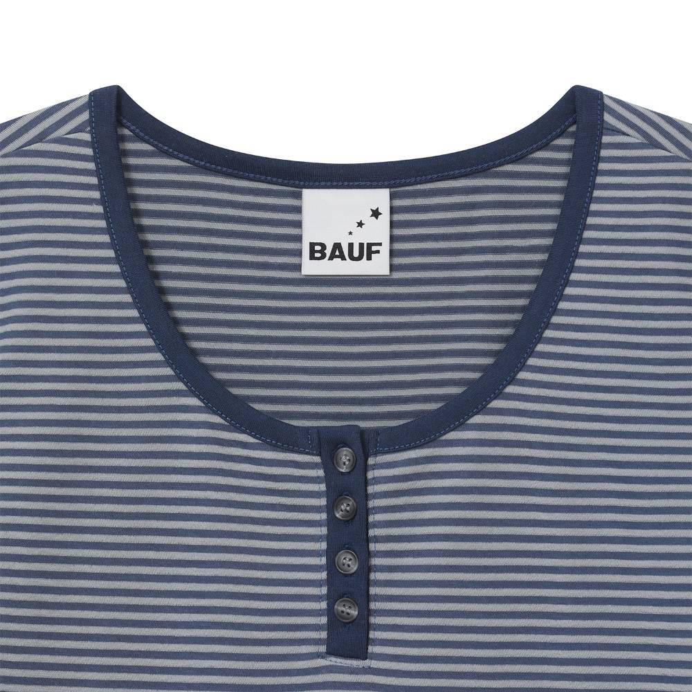 條紋短袖上衣 Henley Neck Slim Fit T-Shirt