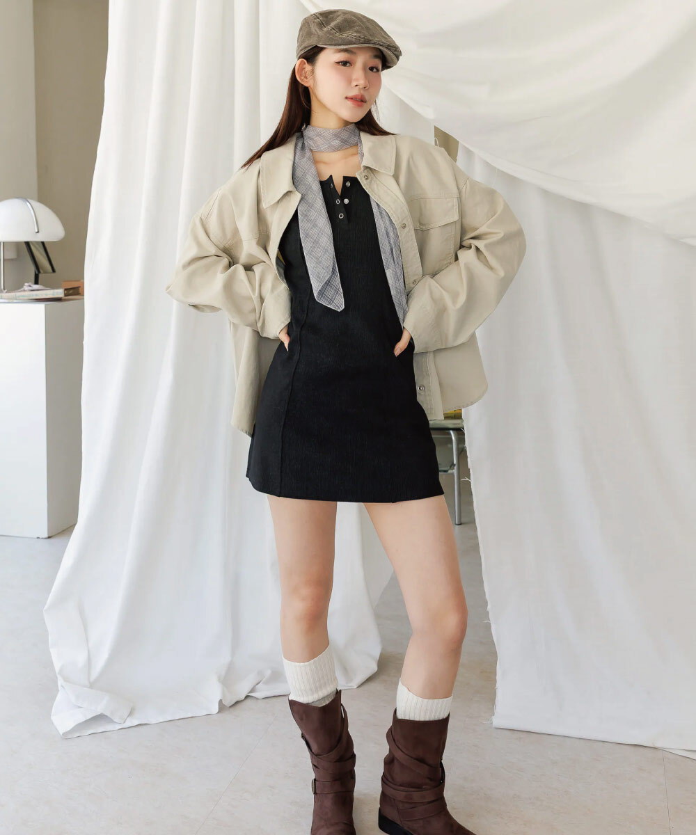 by Bello-低飽和寬鬆挺版襯衫