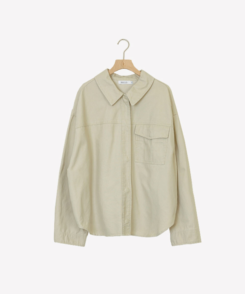 by Bello-低飽和寬鬆挺版襯衫