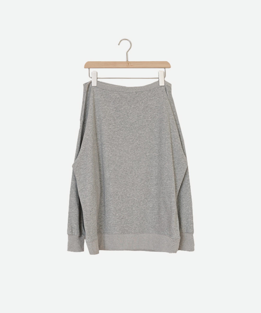 by Bello-寬鬆直角斜肩大學TEE