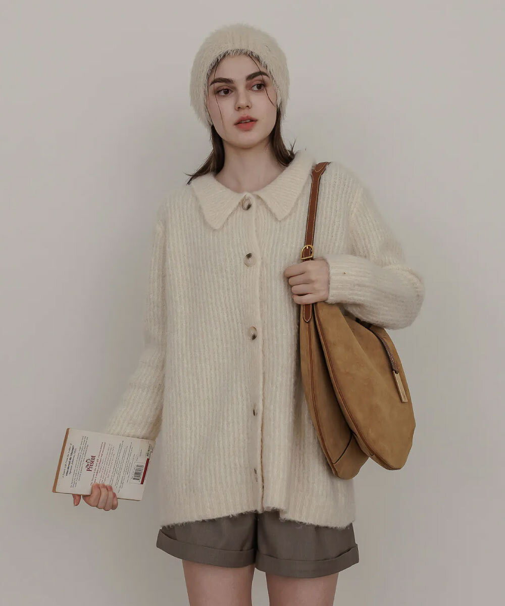 by Bello-小領子歐膩針織外套