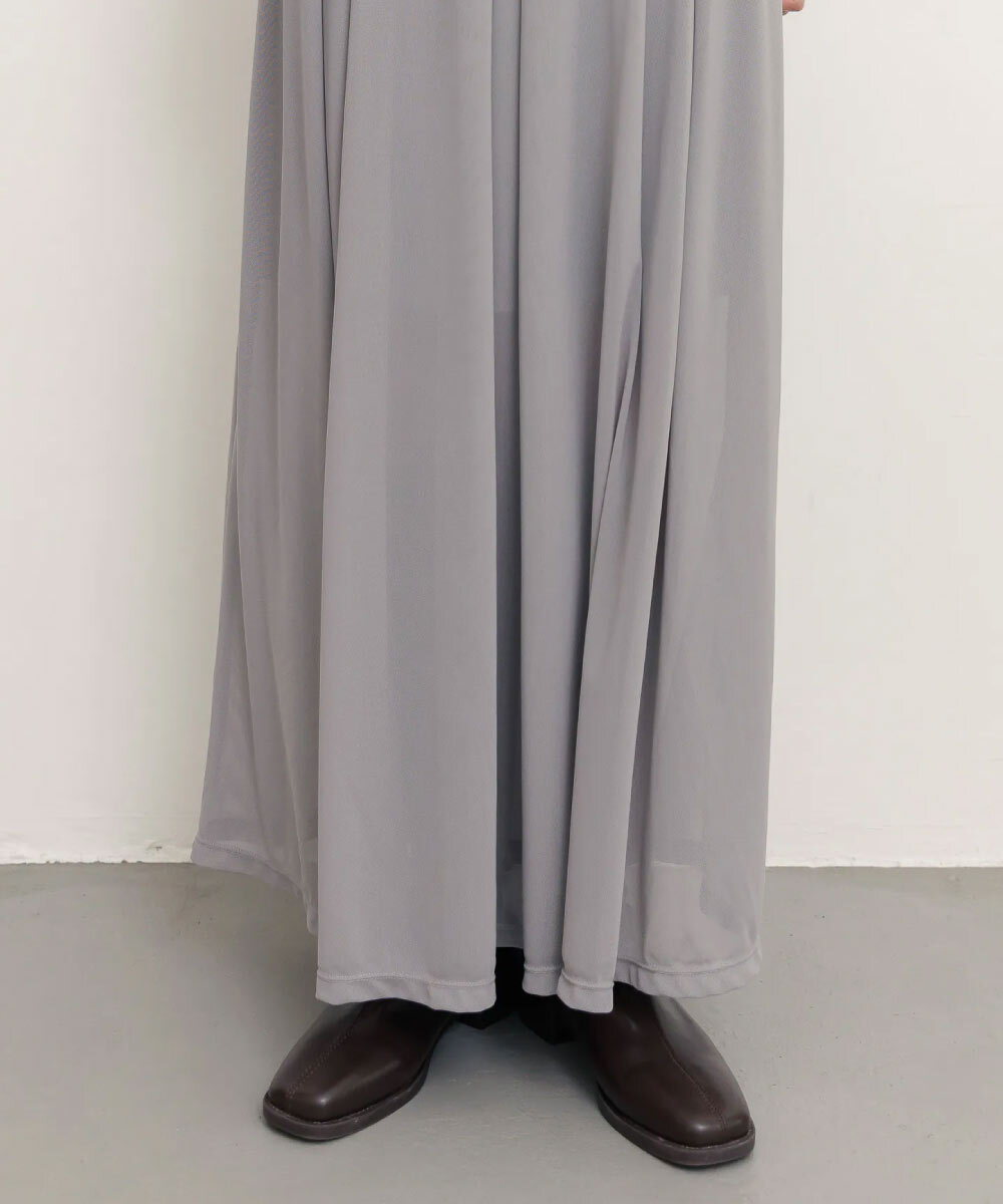 by Bello-輕柔寬百褶長裙