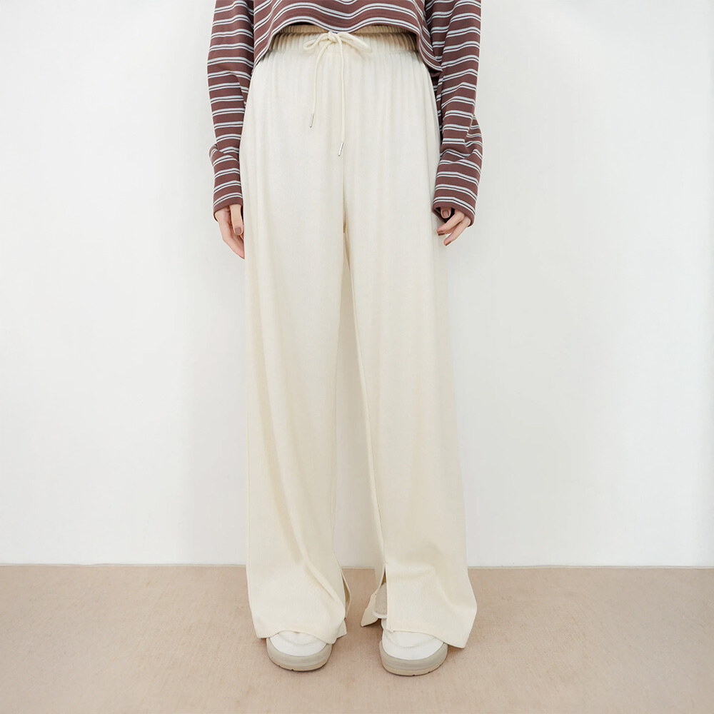 by Bello-藏肉側開衩針織褲