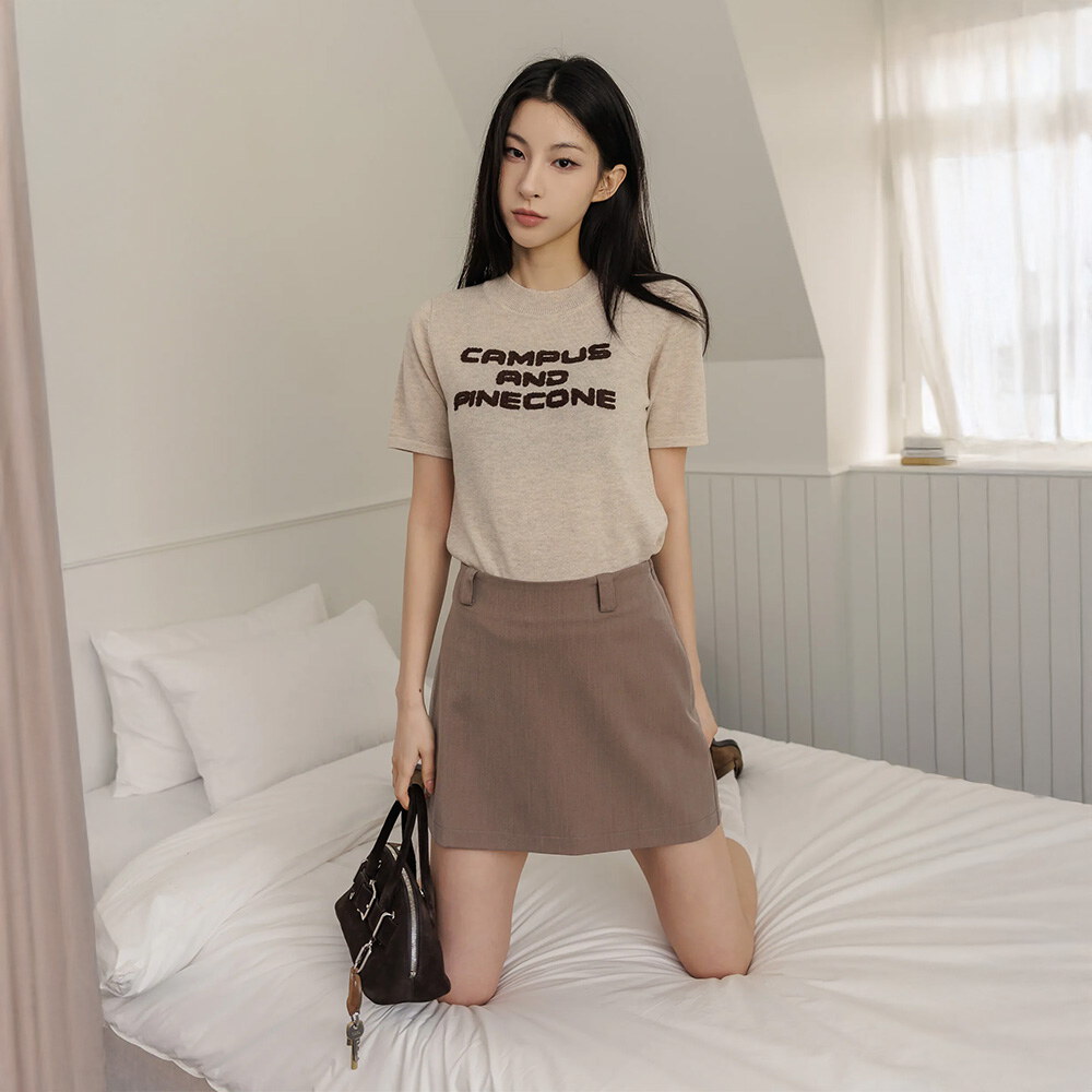 by Bello-修身直筒短西裝裙