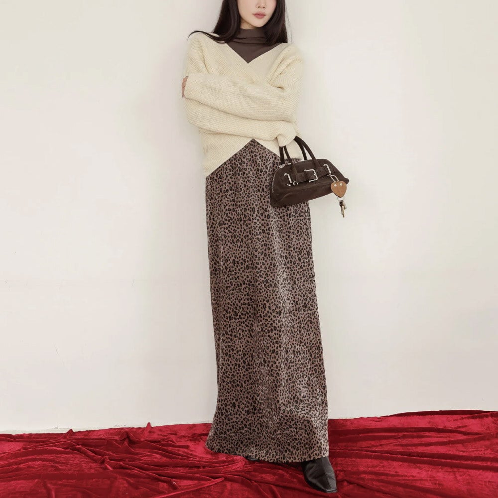 by Bello-慵懶法式交疊毛衣