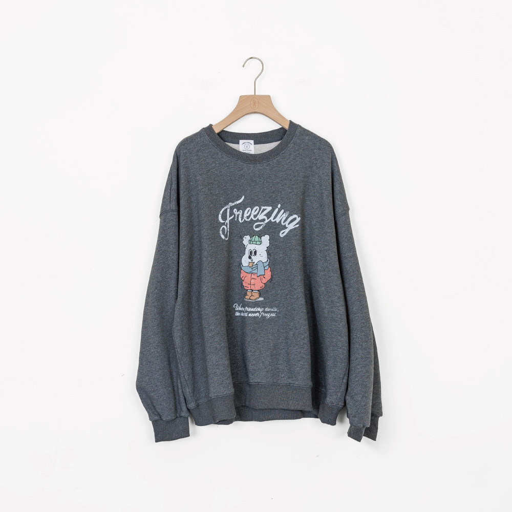 復古感寬鬆大學TEE