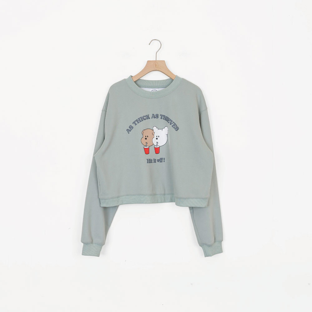 泡泡印花短版大學TEE