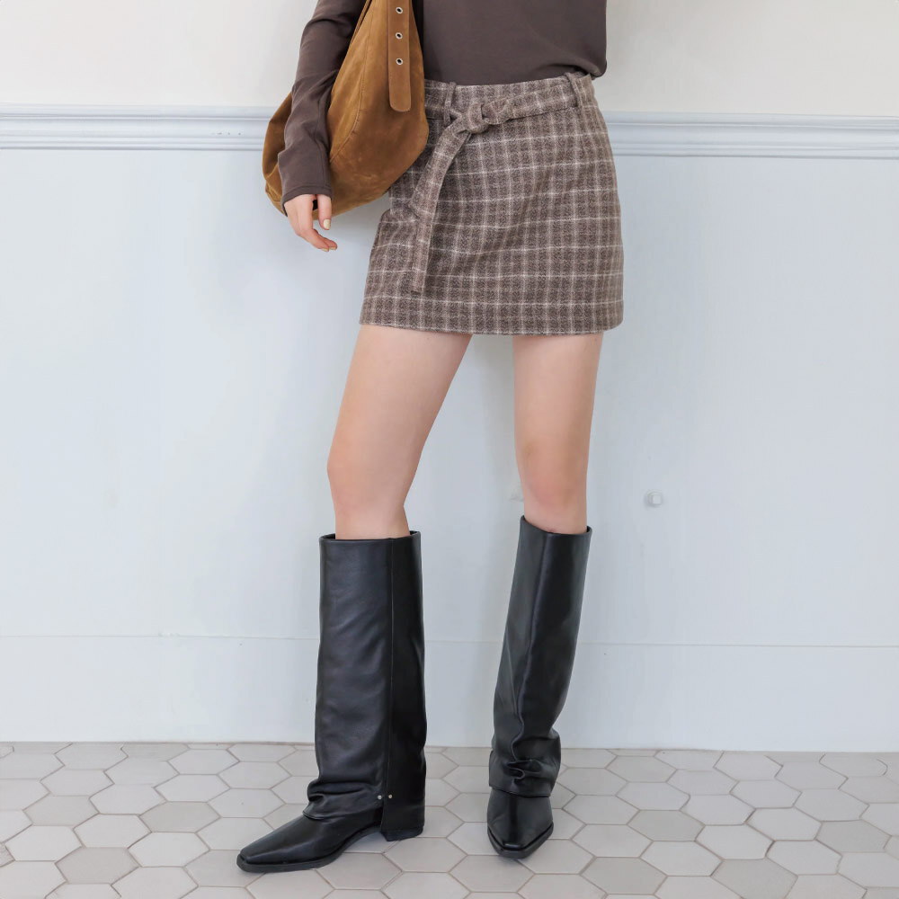 by Bello-巧酥格子短裙