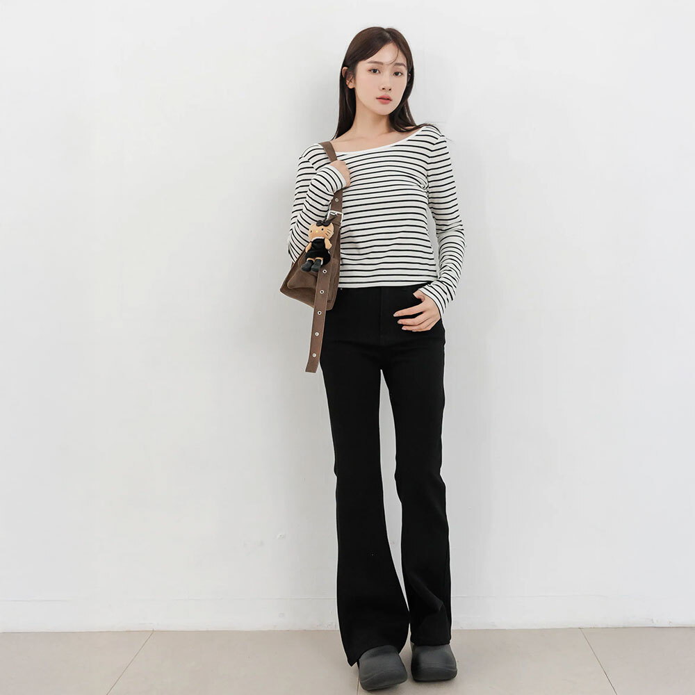 by BB 雙面穿條紋長袖