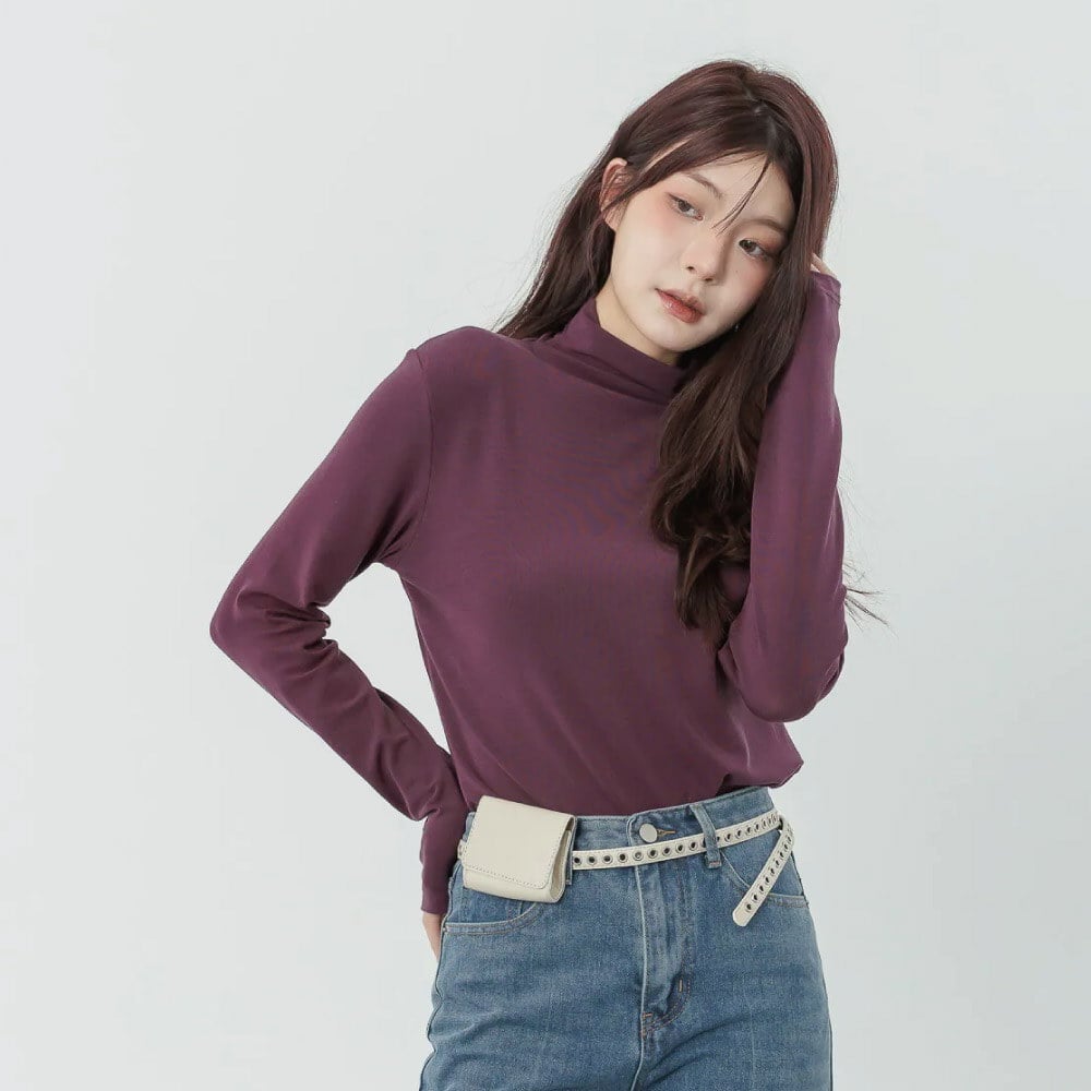 天絲柔膚立領內搭衣