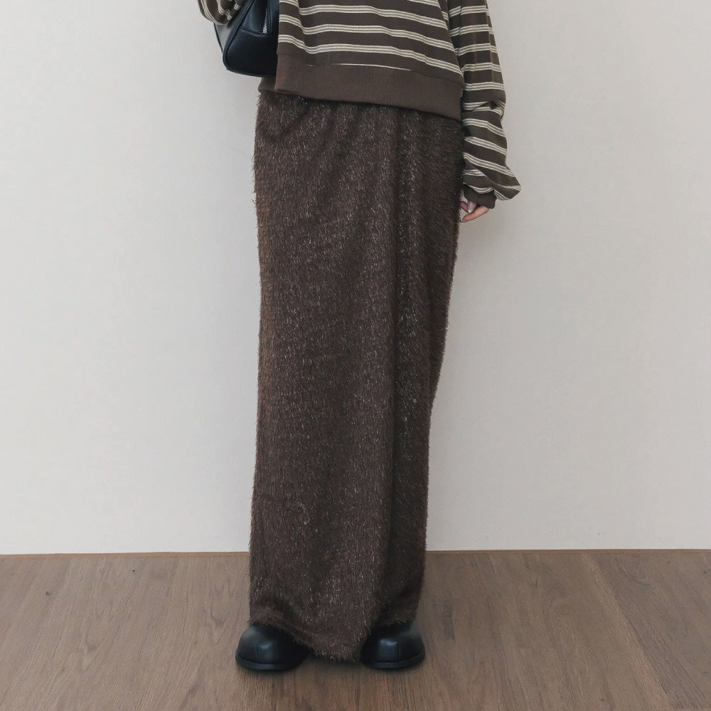 by Bello-微光毛絨直筒長裙