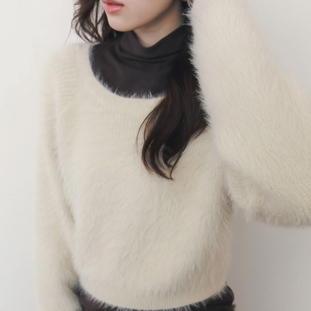 by Bello-仿貂毛QQ毛針織上衣