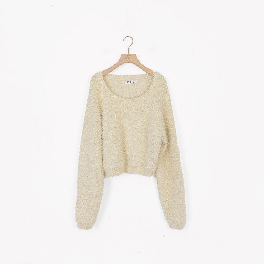 by Bello-仿貂毛QQ毛針織上衣