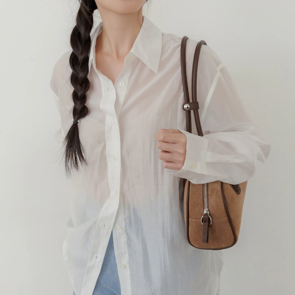 by Bello-透肌感天絲襯衫SET