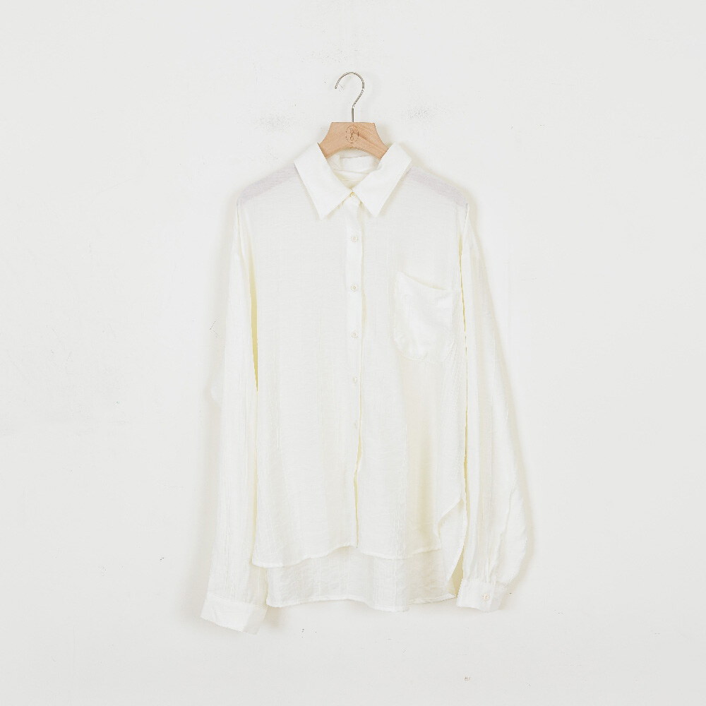 by Bello-微光澤柔膚木紋襯衫