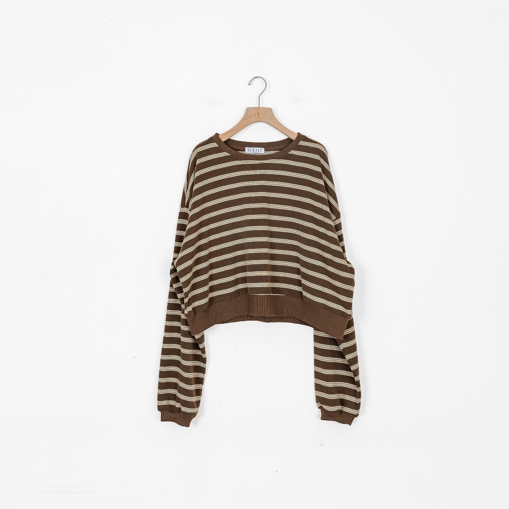 by Bello-OREO條紋圓領大學TEE