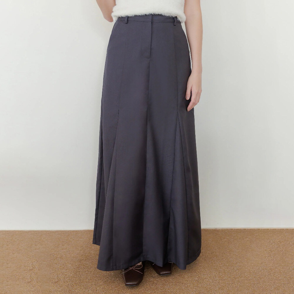 by Bello-立體傘襬西裝長裙