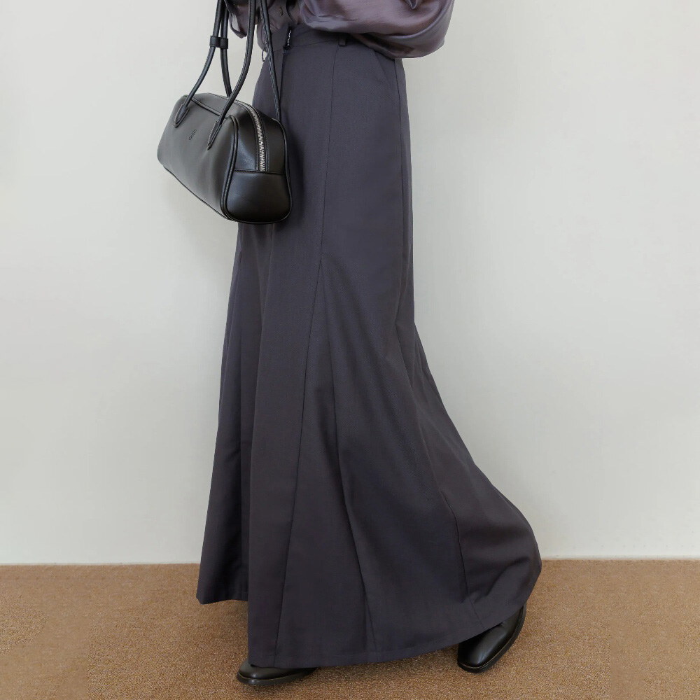 by Bello-立體傘襬西裝長裙