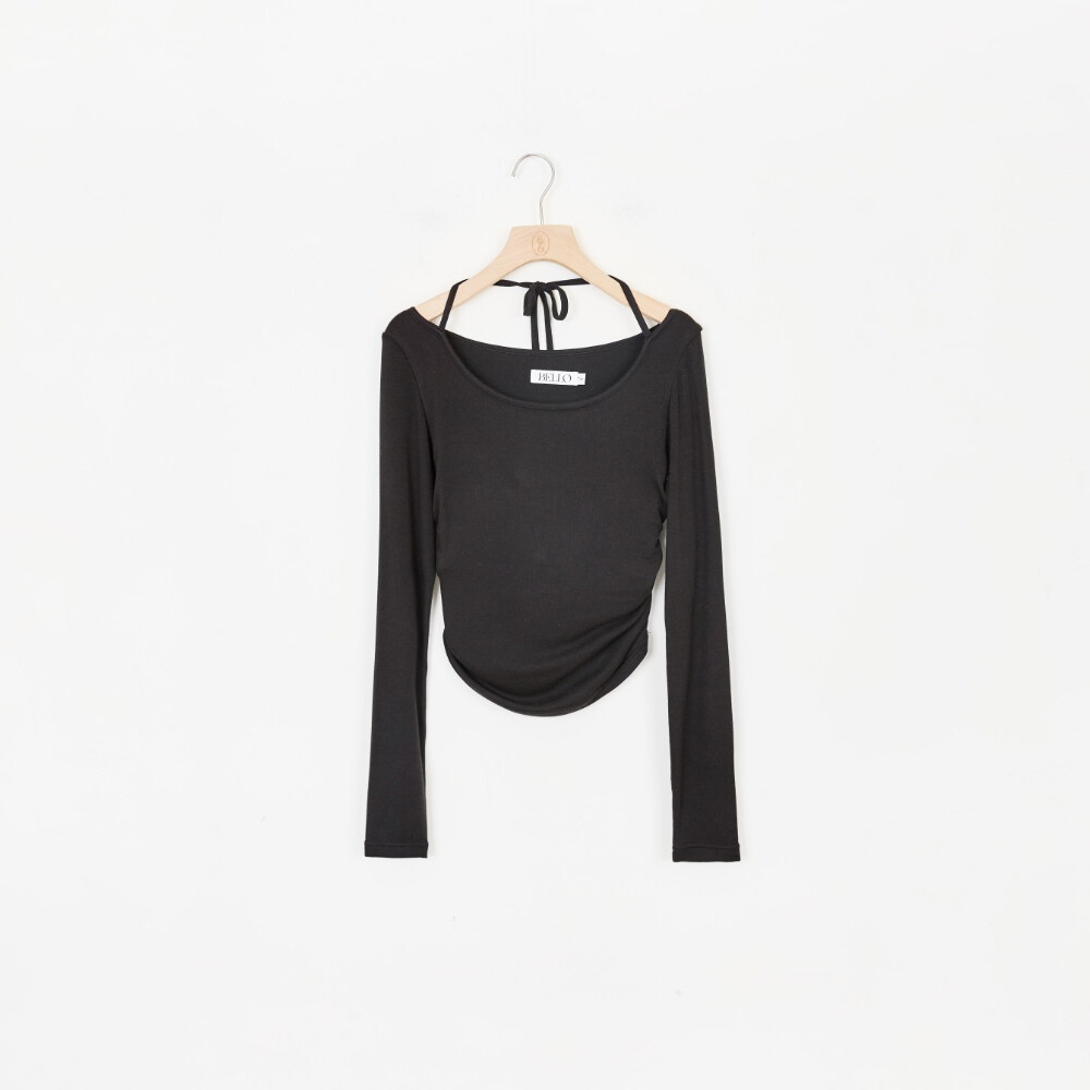 by Bello-細帶掛脖綁帶長袖BRATOP