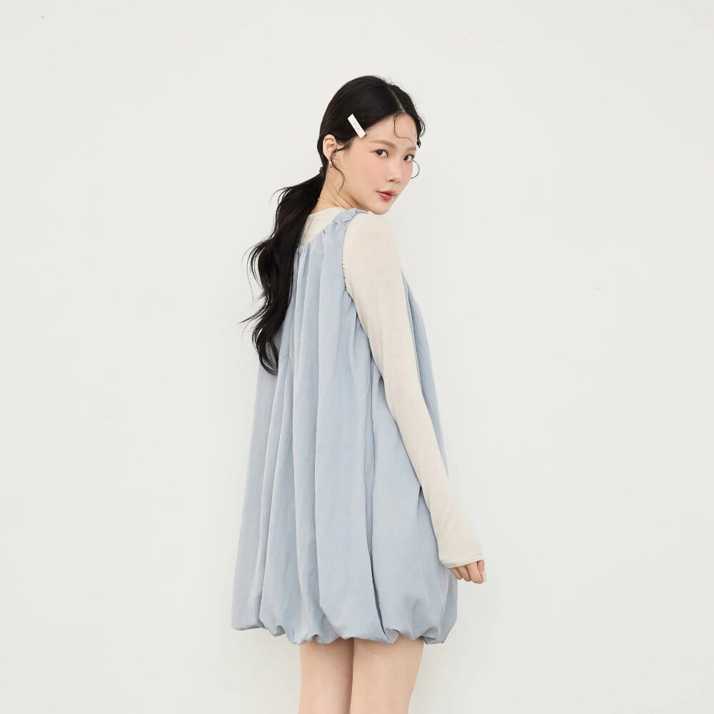 by Bello-小花苞無袖短洋裝