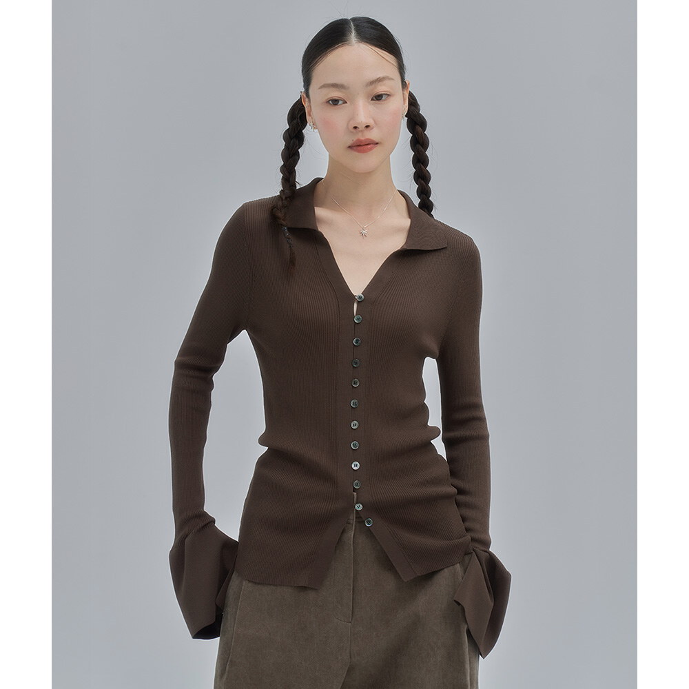 晨葉排釦針織衫