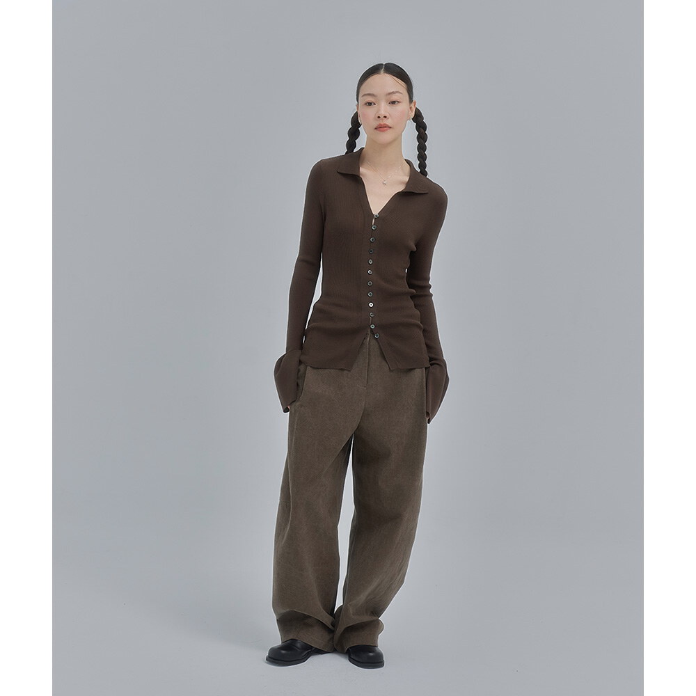 晨葉排釦針織衫