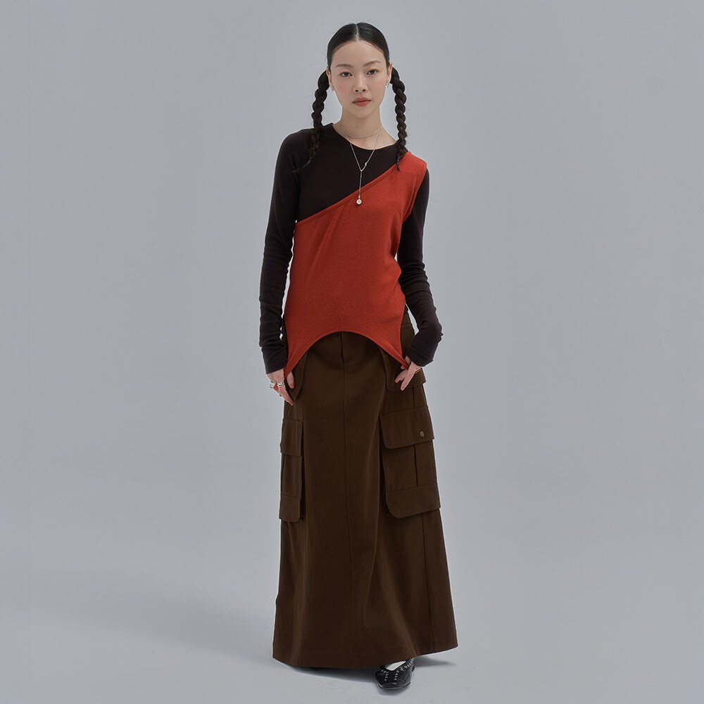 燕麥拿鐵工裝裙