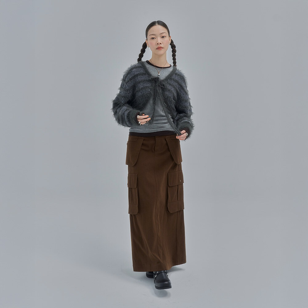 燕麥拿鐵工裝裙