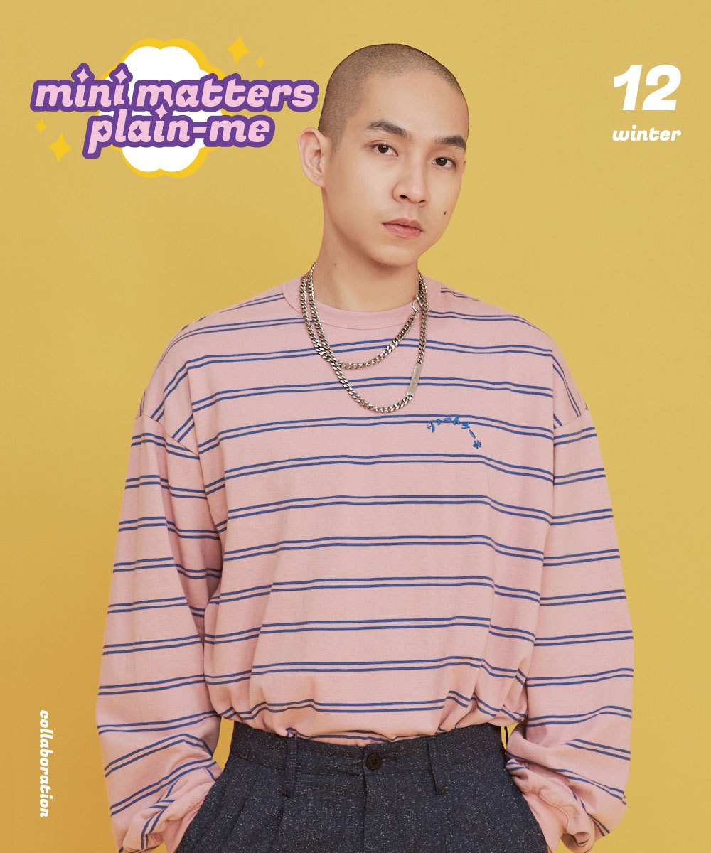 條紋長袖TEE mini matters X plain-me