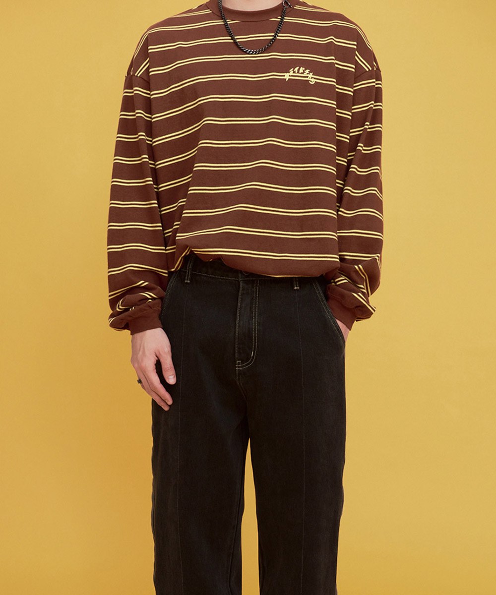 條紋長袖TEE mini matters X plain-me