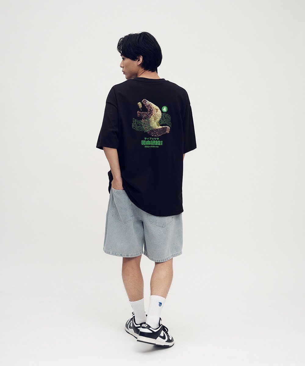 豬血糕拉幼體聯名短袖Tee