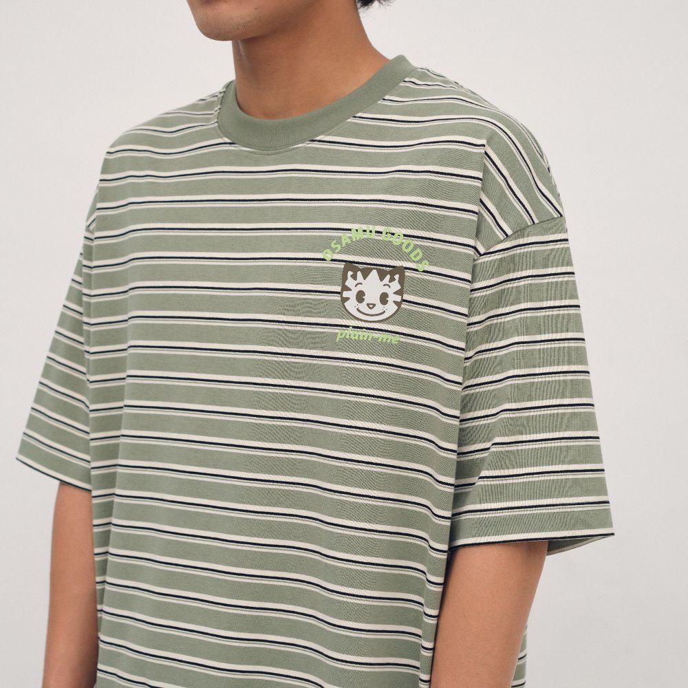 OSAMU GOODS 聯名條紋短袖TEE