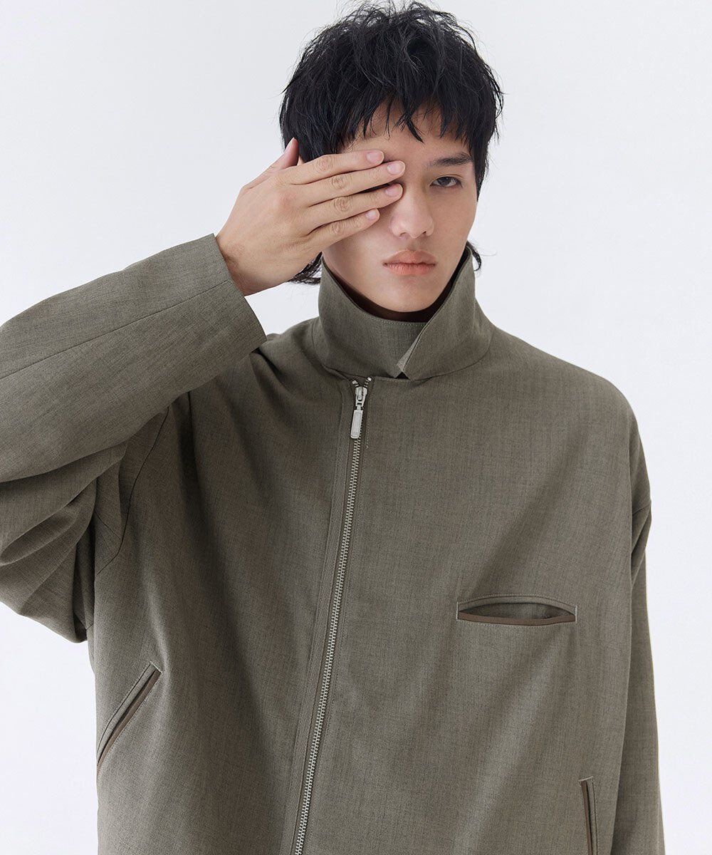 melsign聯名拉鍊西料夾克外套