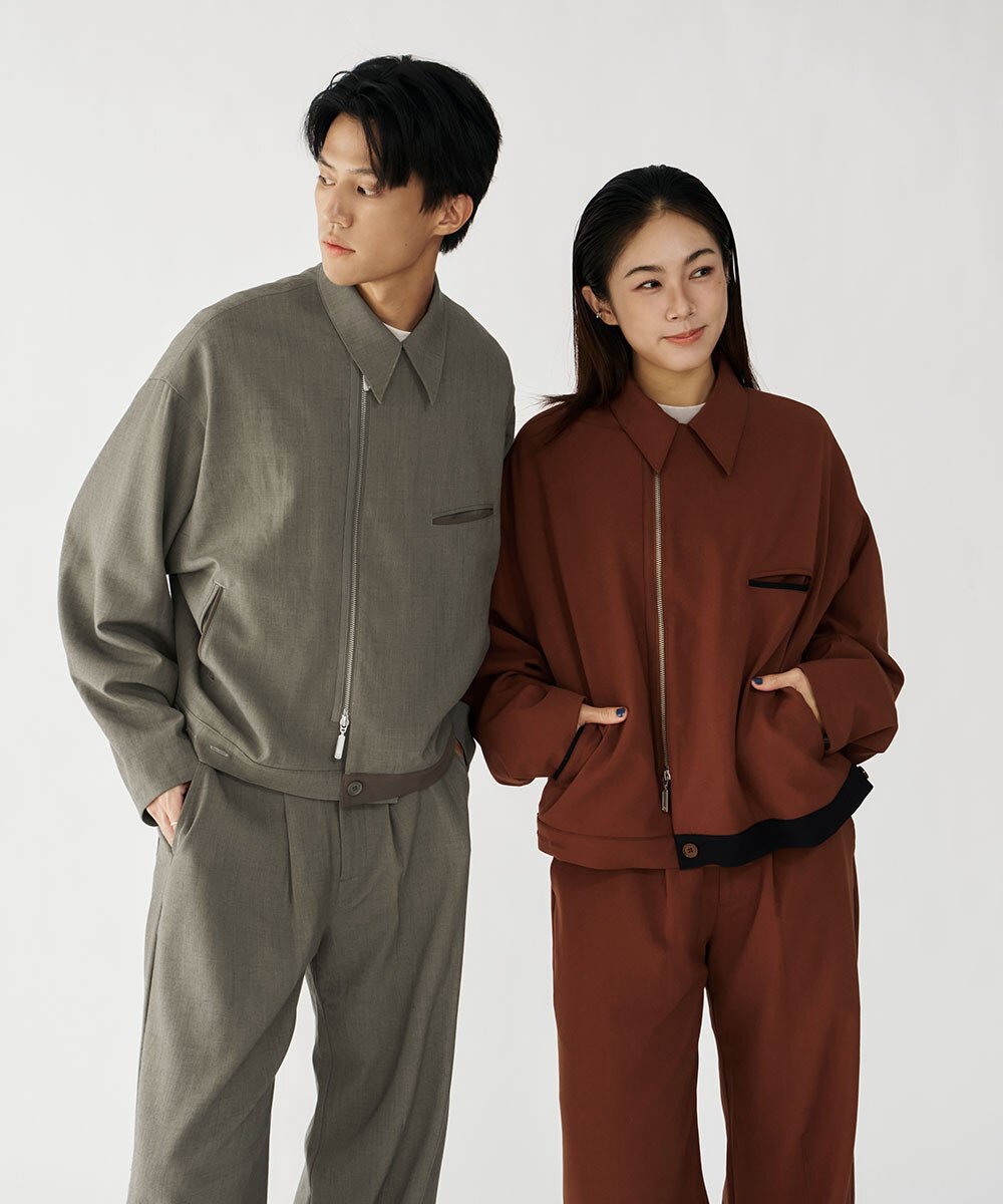 melsign聯名拉鍊西料夾克外套