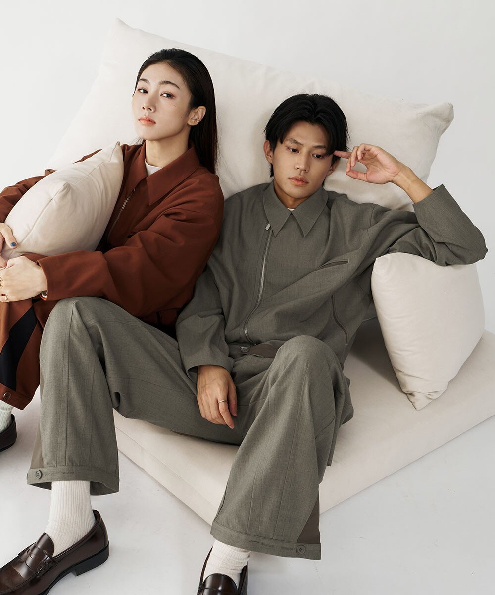 melsign聯名拉鍊西料夾克外套