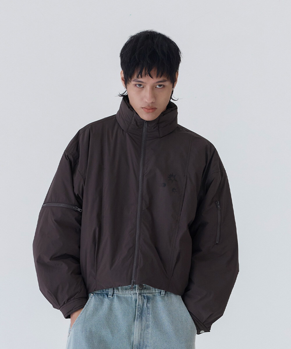 melsign聯名防潑水立領鋪棉外套