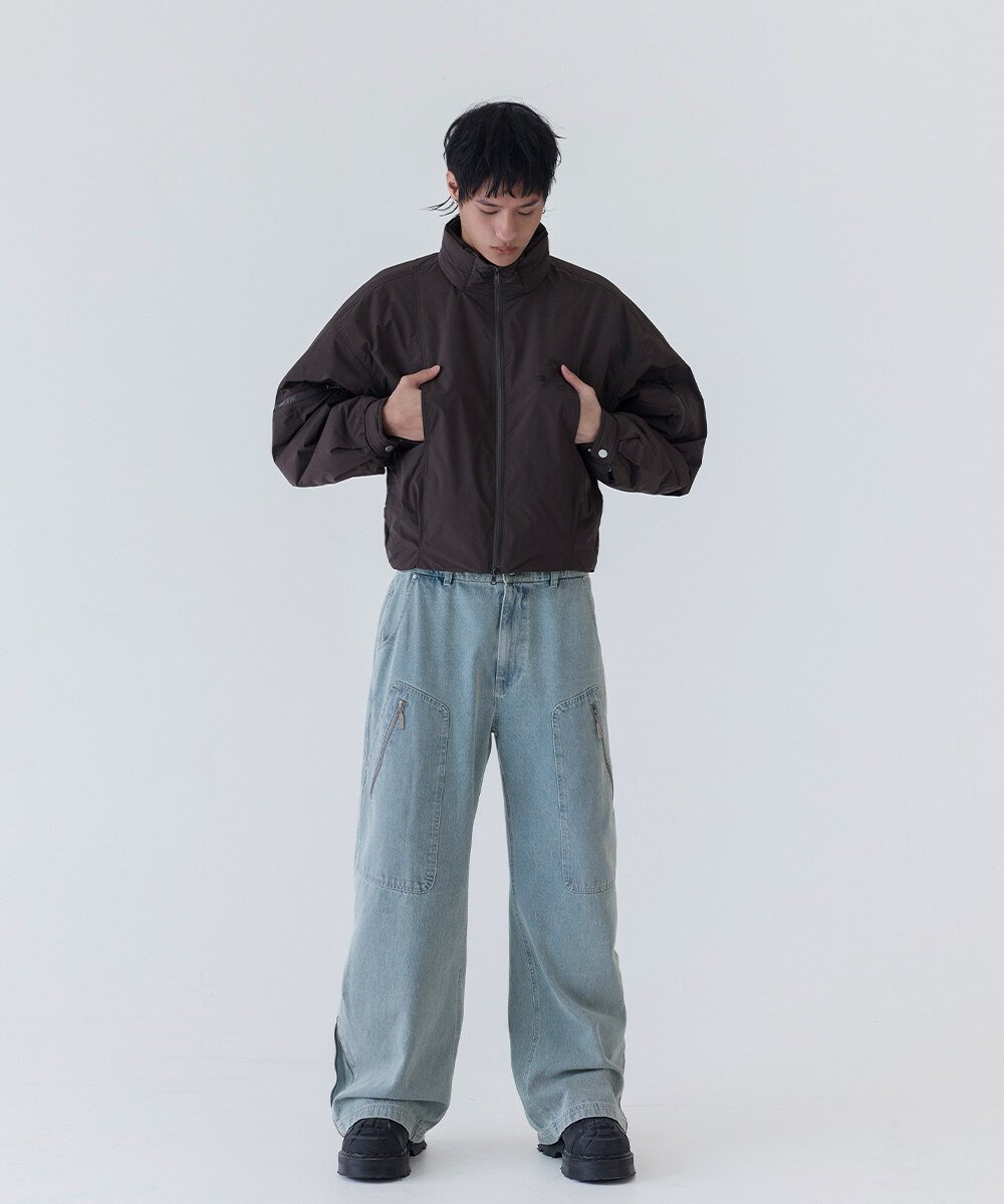 melsign聯名防潑水立領鋪棉外套