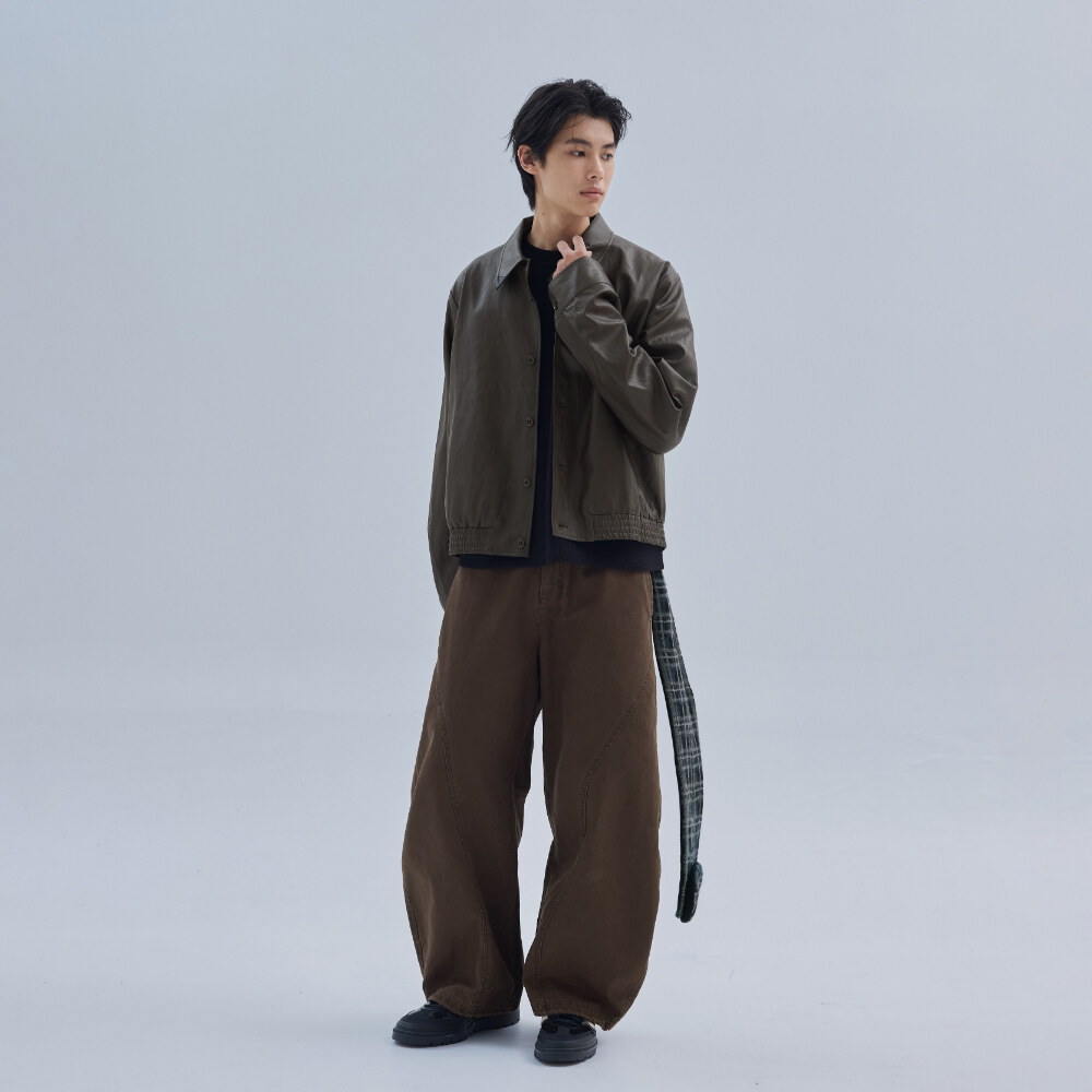 melsign聯名皮質夾克外套