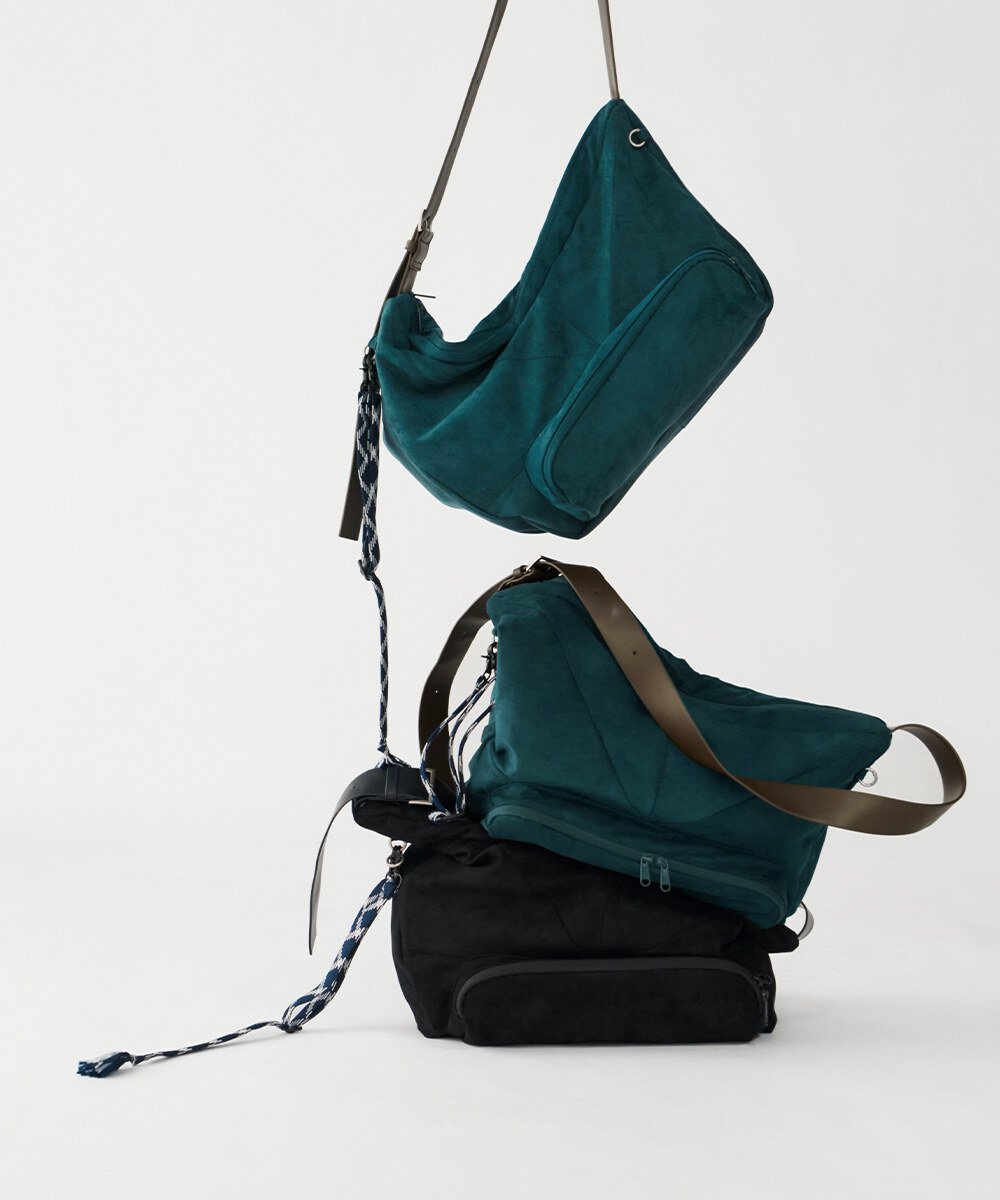 melsign聯名絨面皮感斜跨包