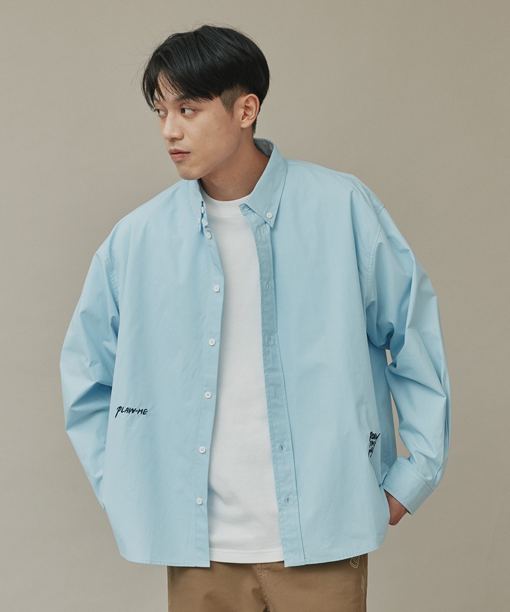 Robin Tang X plain-me 維特魯威保介刺繡襯衫
