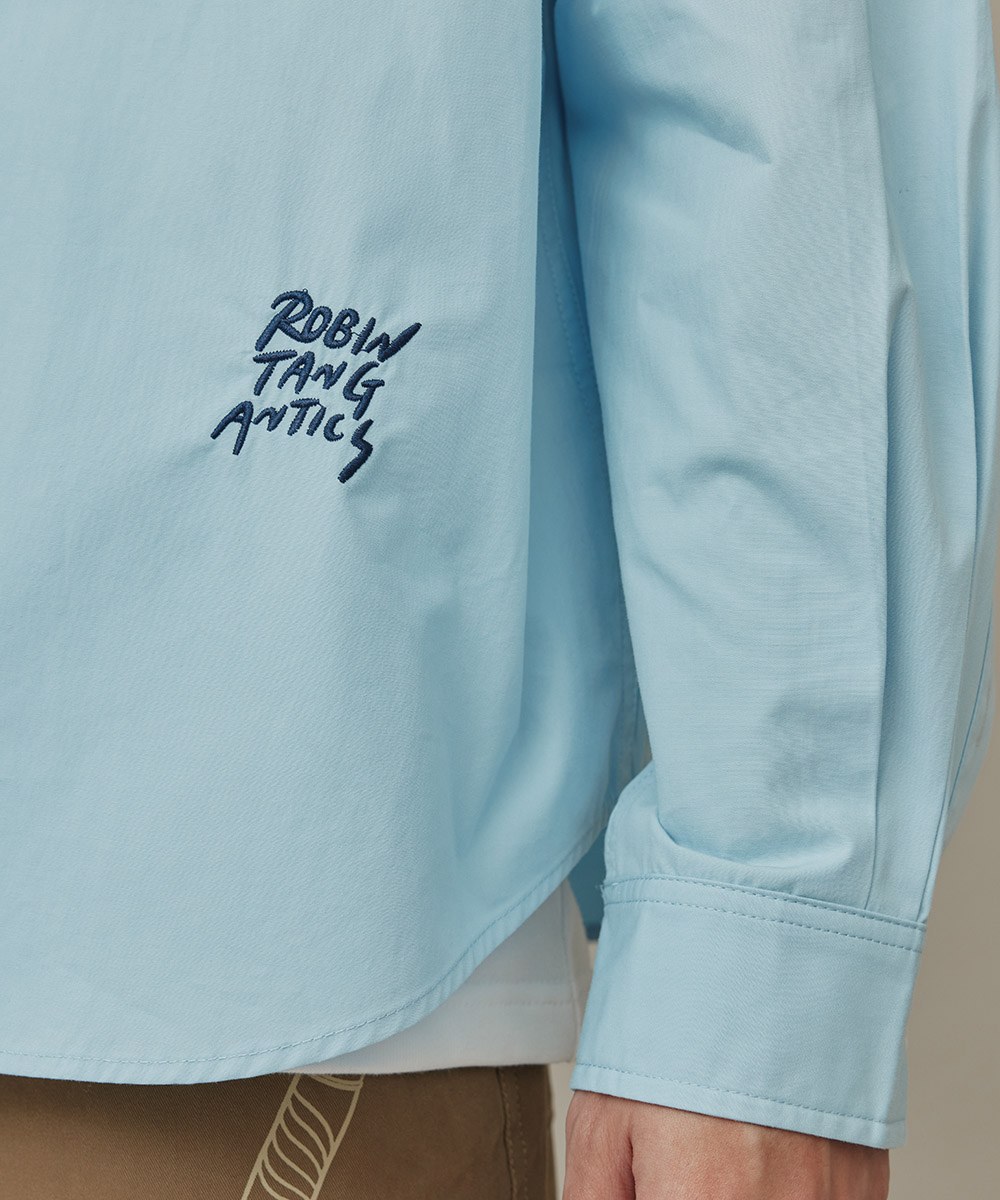 Robin Tang X plain-me 維特魯威保介刺繡襯衫