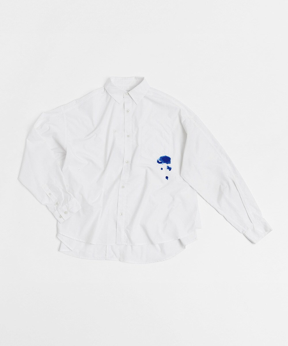 melsign聯名刺繡多釦襯衫