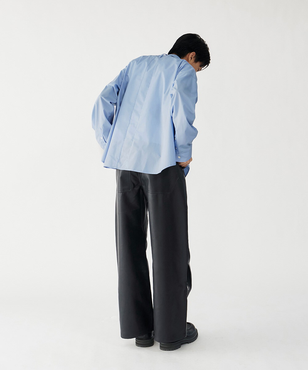 melsign聯名刺繡多釦襯衫