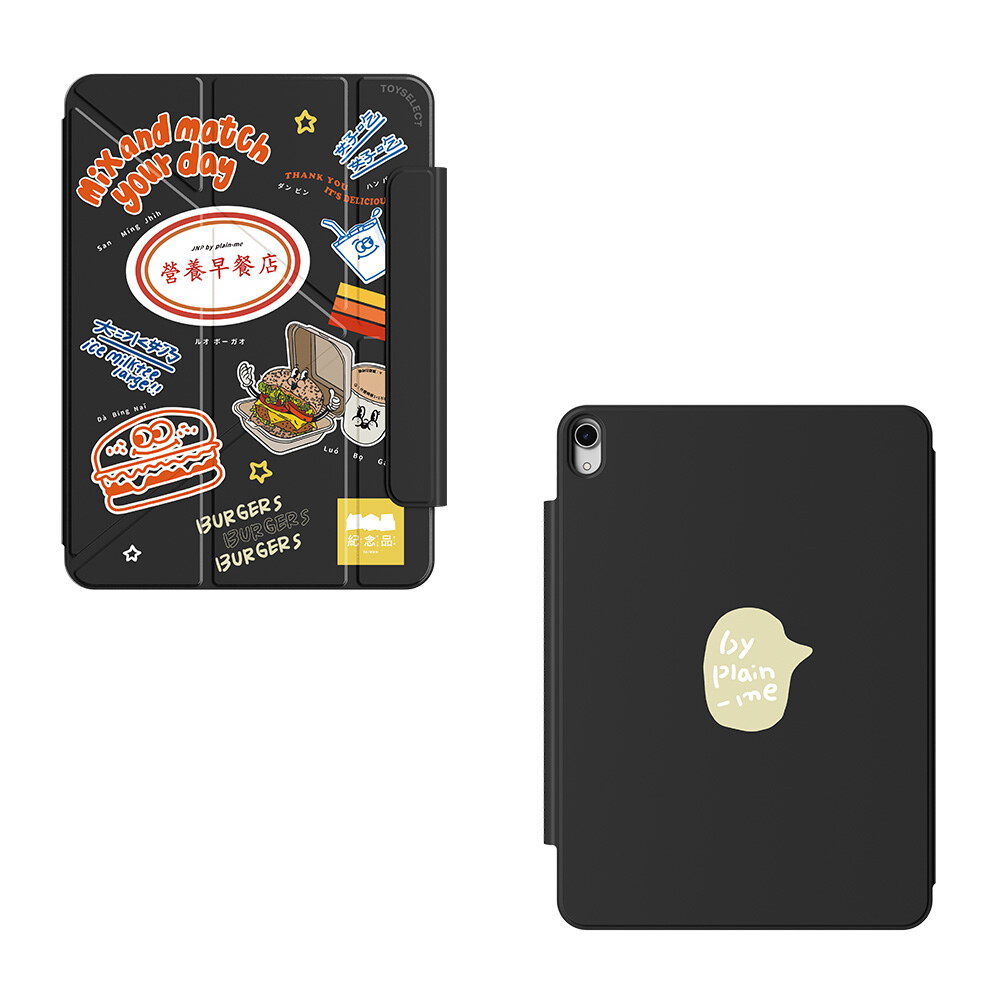 JNP早餐店塗鴉強悍磁吸iPadY折保護殼