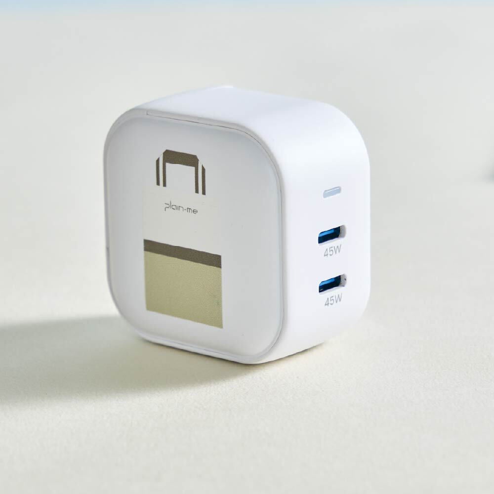陪覓購物袋GaN 45W Type-C雙孔充電頭
