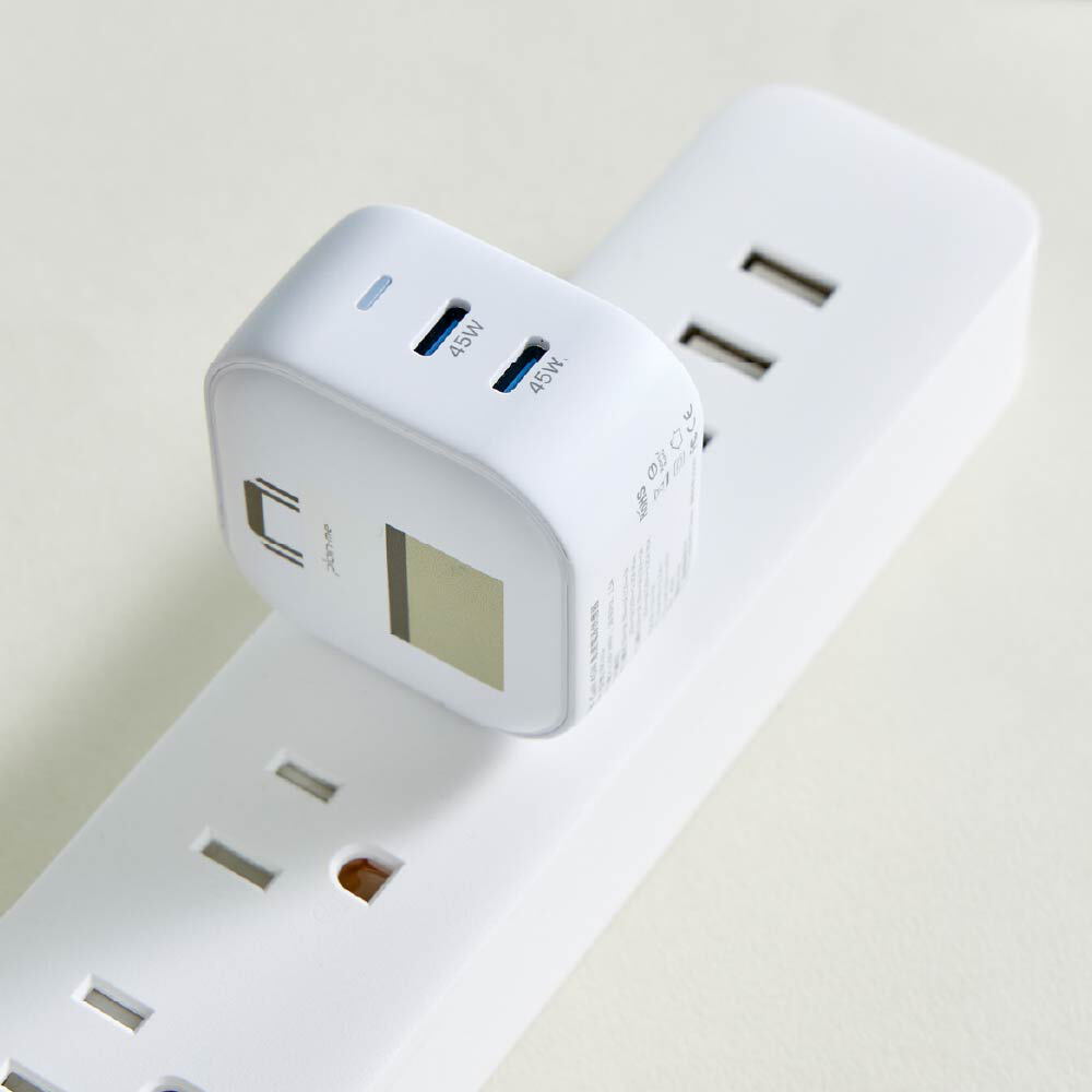 陪覓購物袋GaN 45W Type-C雙孔充電頭